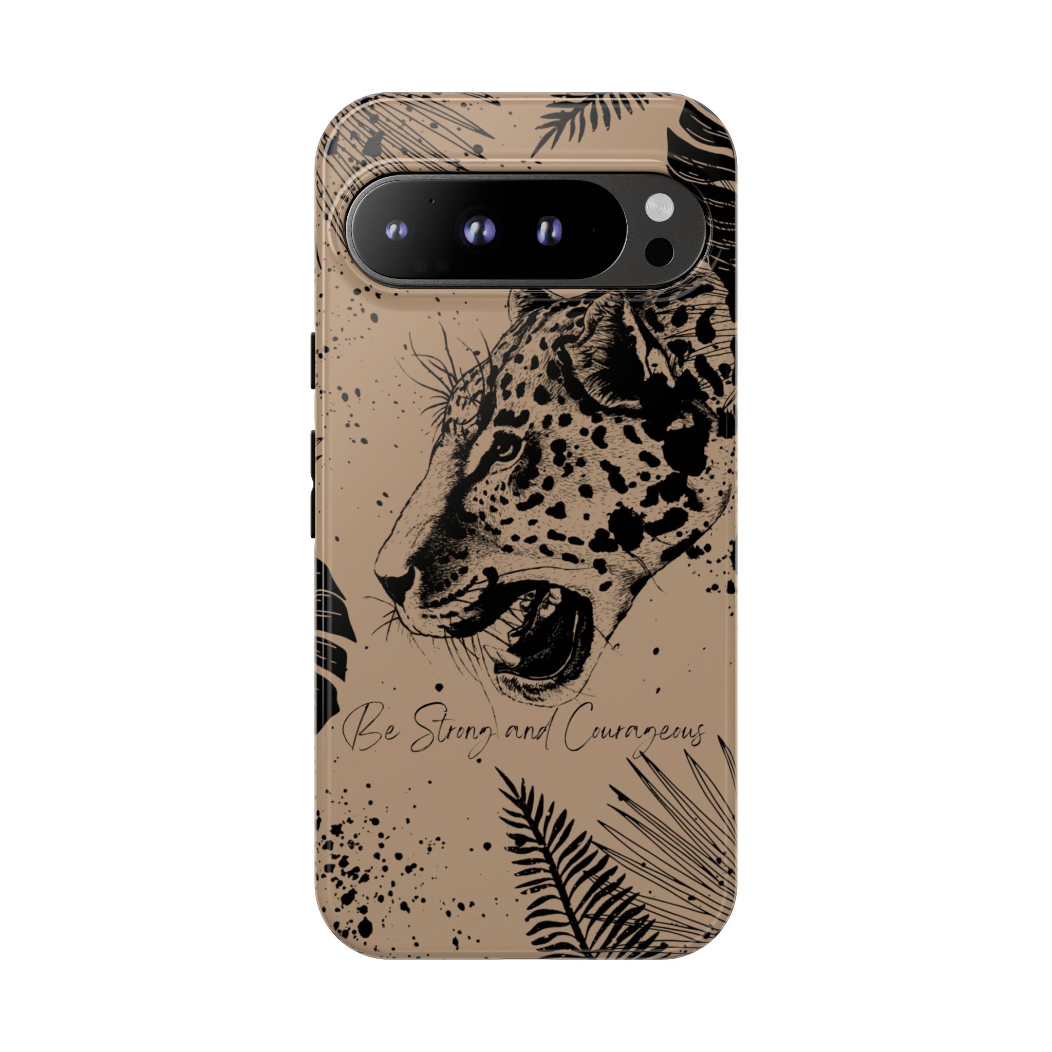 Be Strong and Courageous Tough Phone Case (Brown)