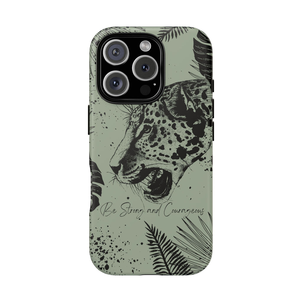 Be Strong and Courageous Tough Phone Case (Mint Green)