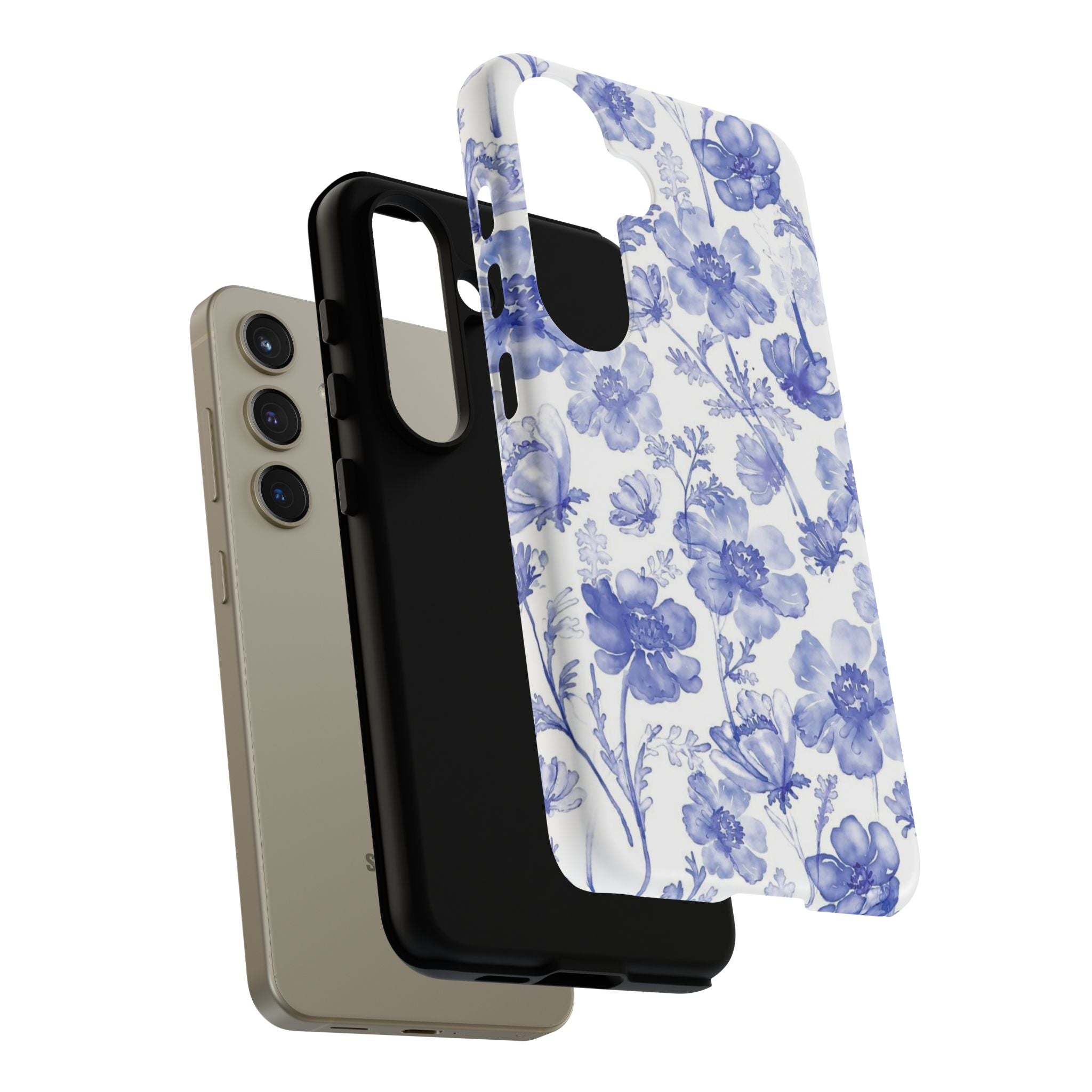Blue Floral Tough Case