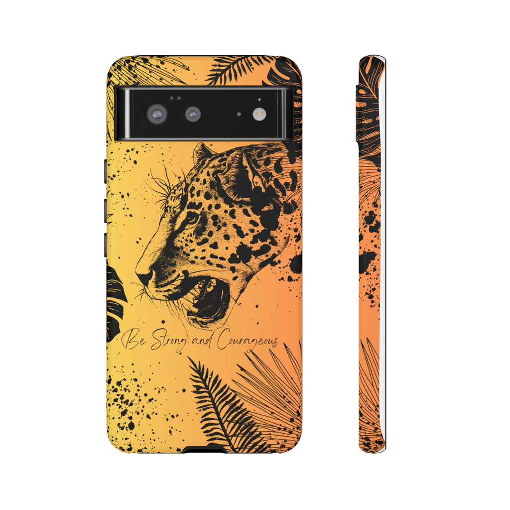 Be Strong and Courageous Tough Phone Case (Orange Hue)