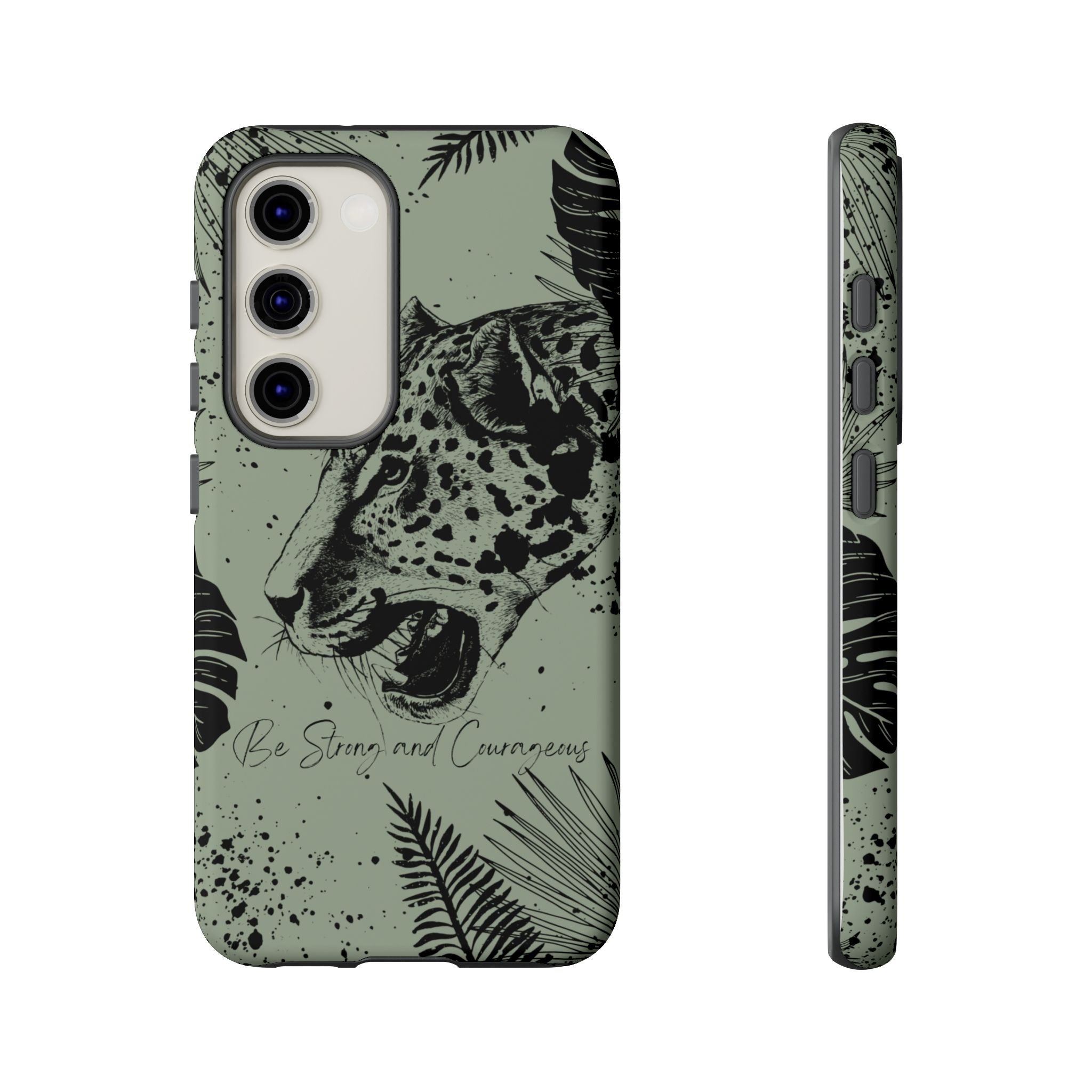 Be Strong and Courageous Tough Phone Case (Mint Green)