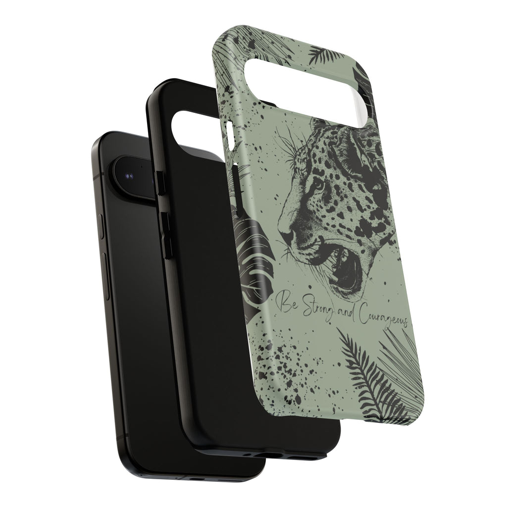 Be Strong and Courageous Tough Phone Case (Mint Green)