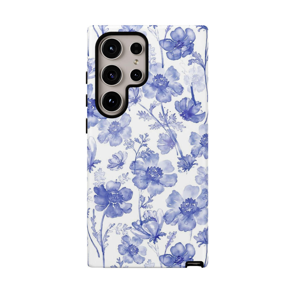 Blue Floral Tough Case