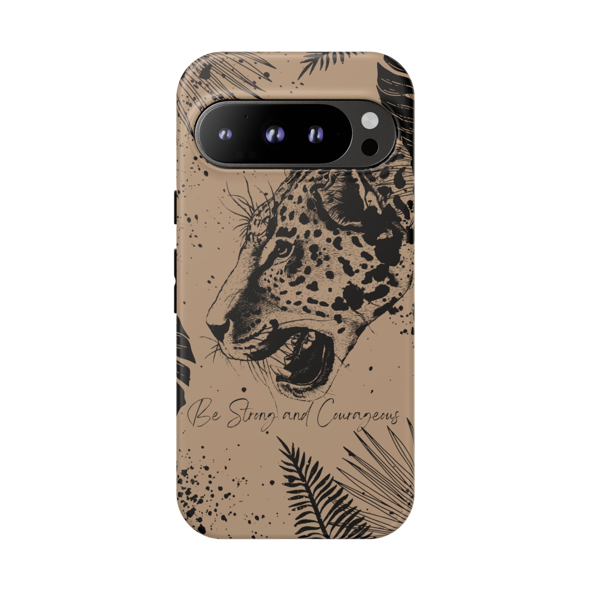 Be Strong and Courageous Tough Phone Case (Brown)
