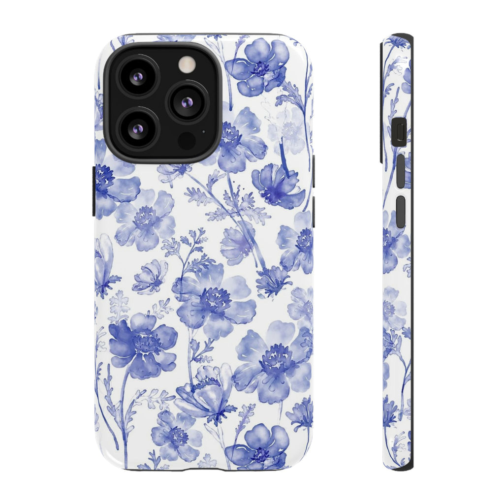 Blue Floral Tough Case