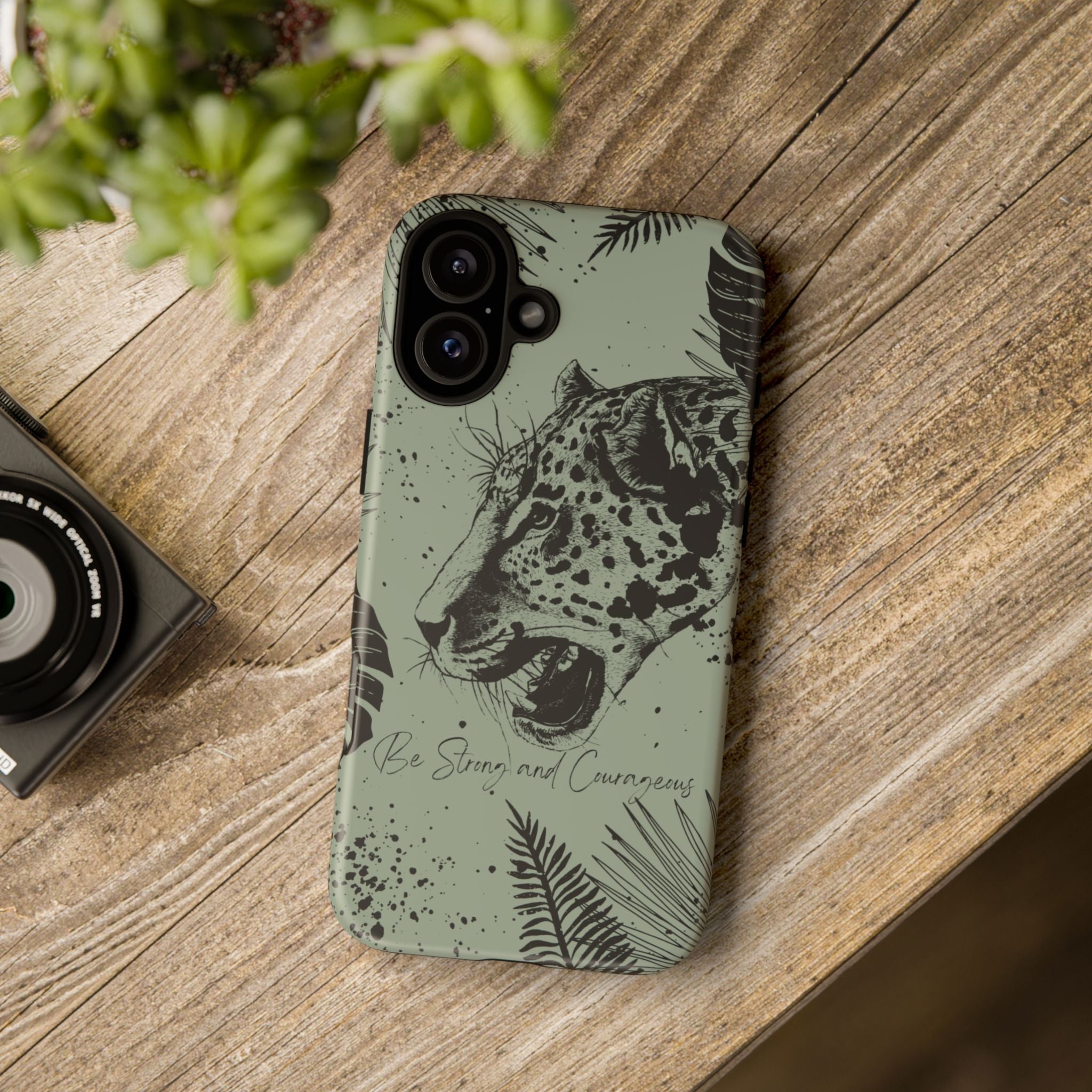 Be Strong and Courageous Tough Phone Case (Mint Green)