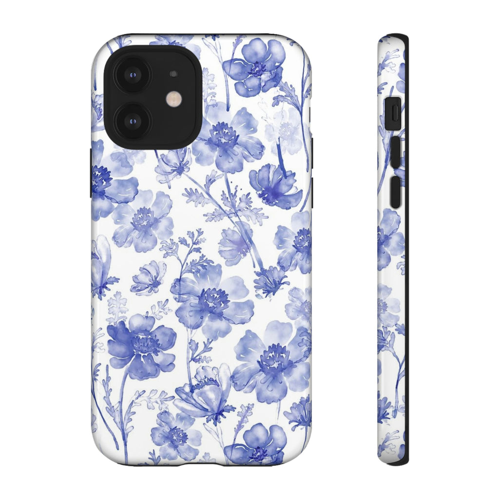 Blue Floral Tough Case