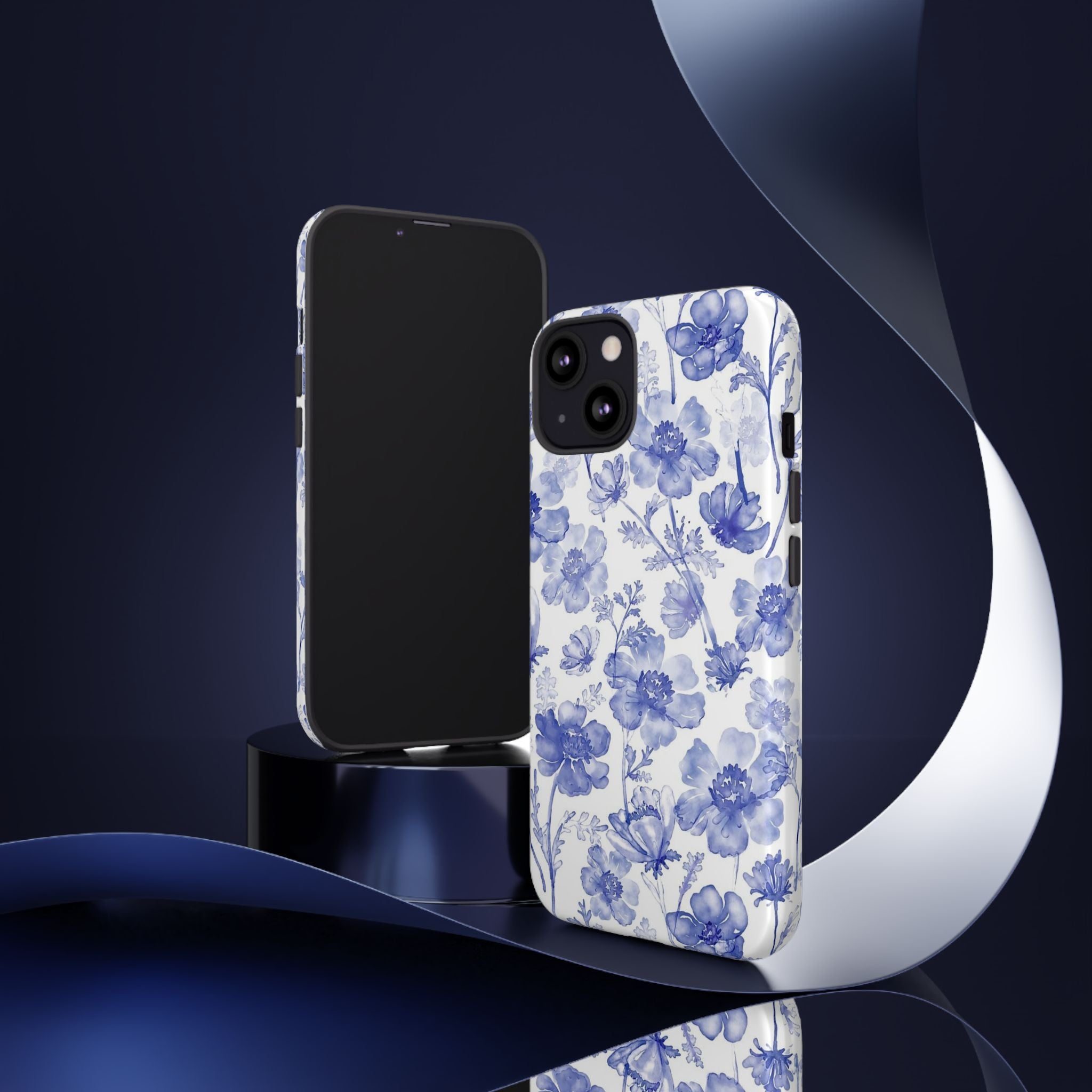 Blue Floral Tough Case