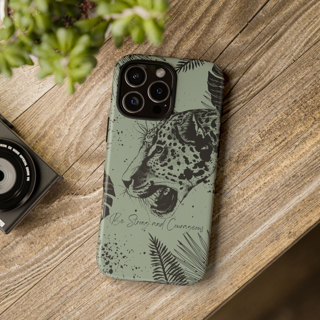 Be Strong and Courageous Tough Phone Case (Mint Green)