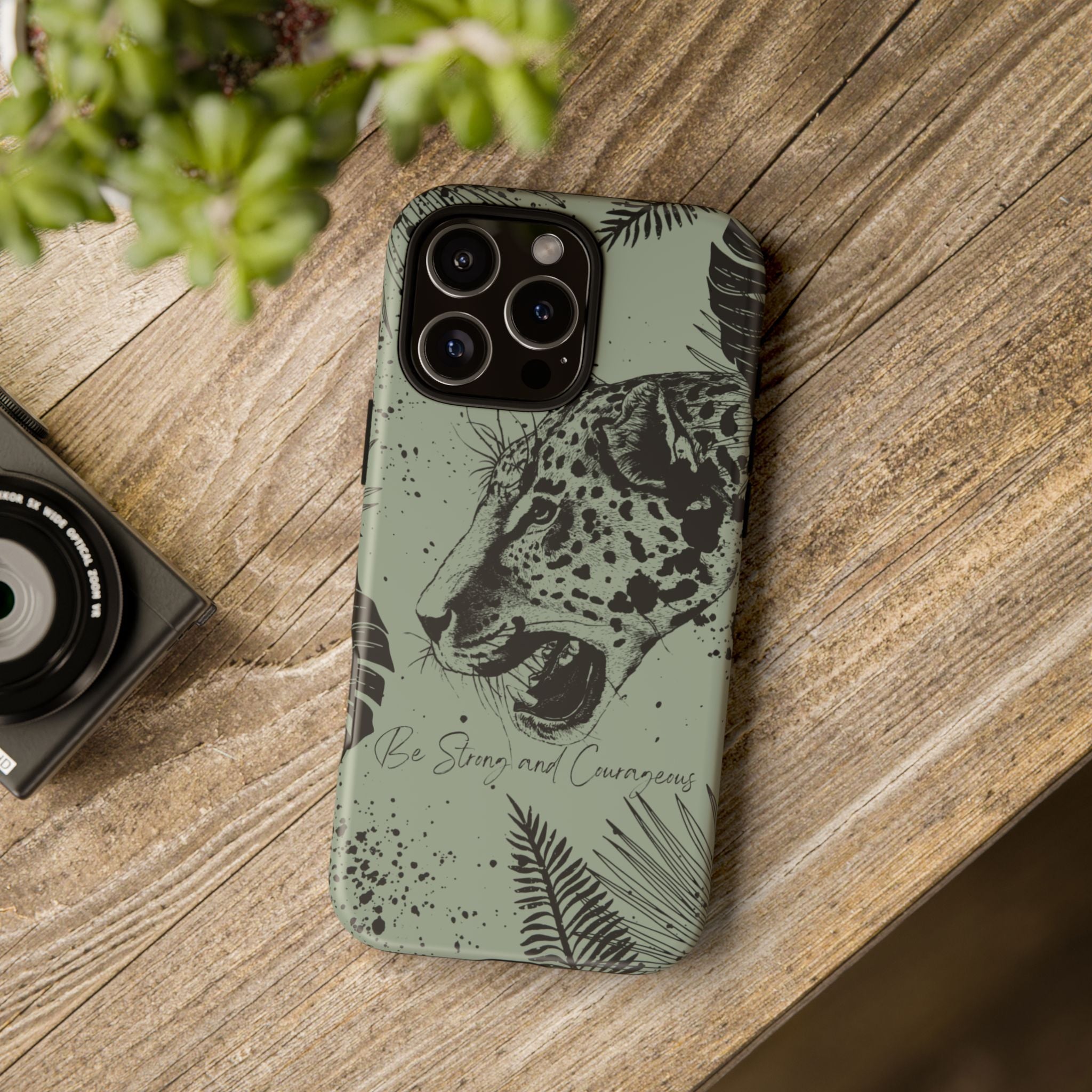 Be Strong and Courageous Tough Phone Case (Mint Green)