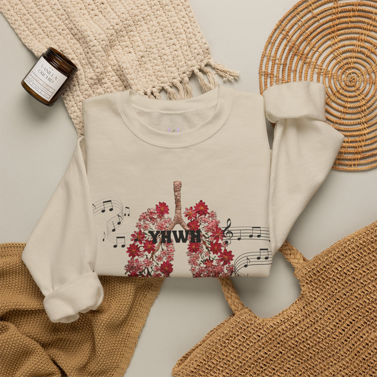 Floral Lungs Music Crewneck