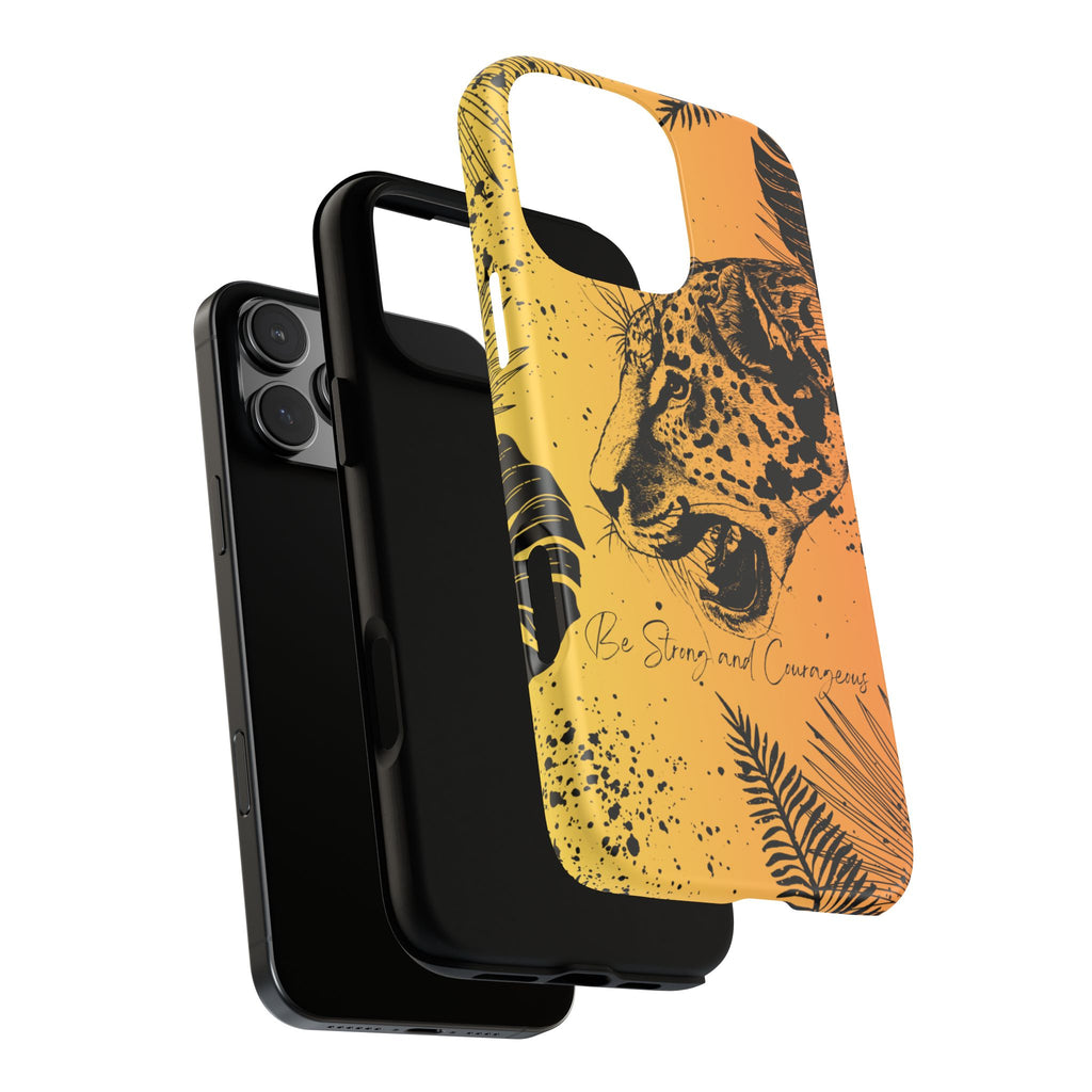 Be Strong and Courageous Tough Phone Case (Orange Hue)