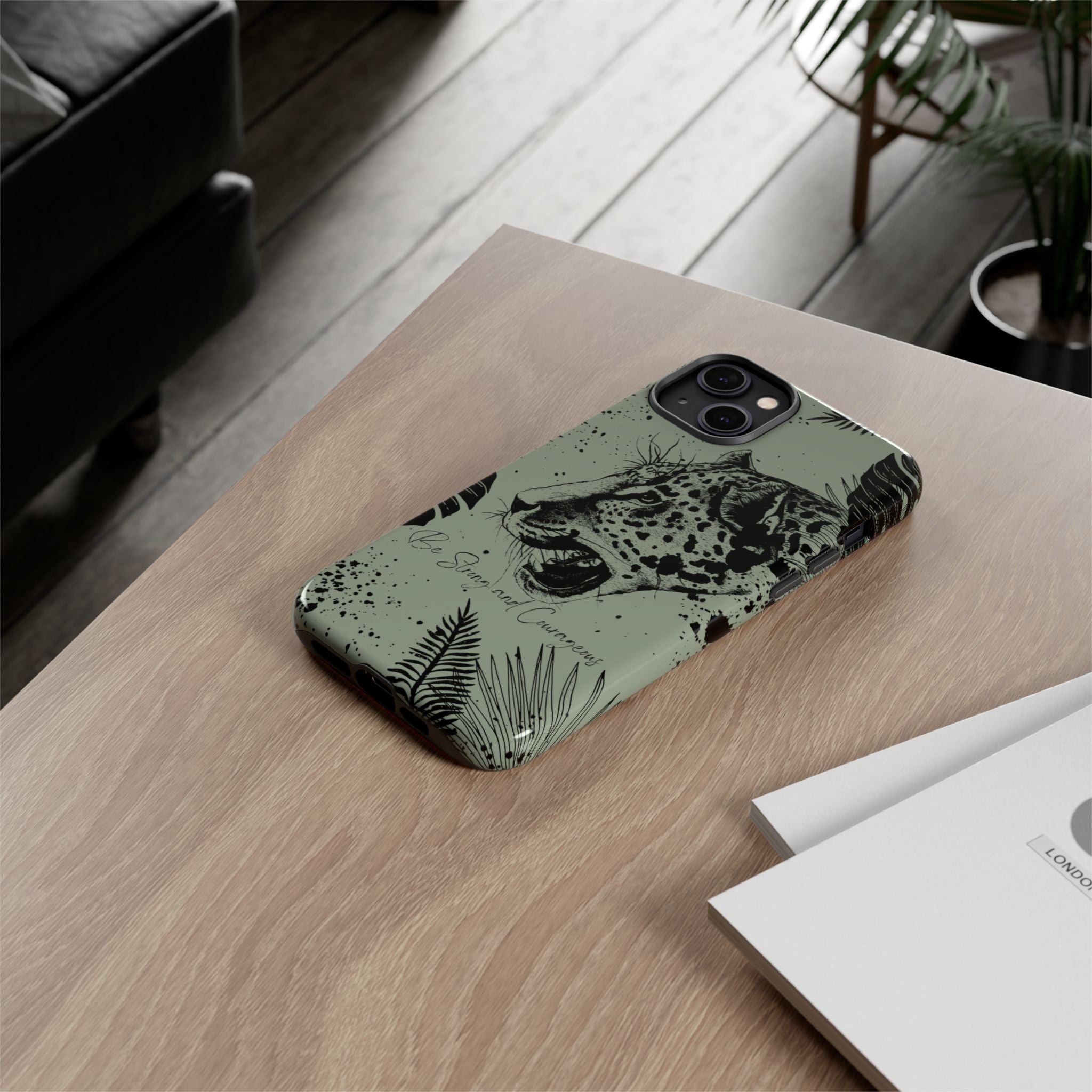 Be Strong and Courageous Tough Phone Case (Mint Green)