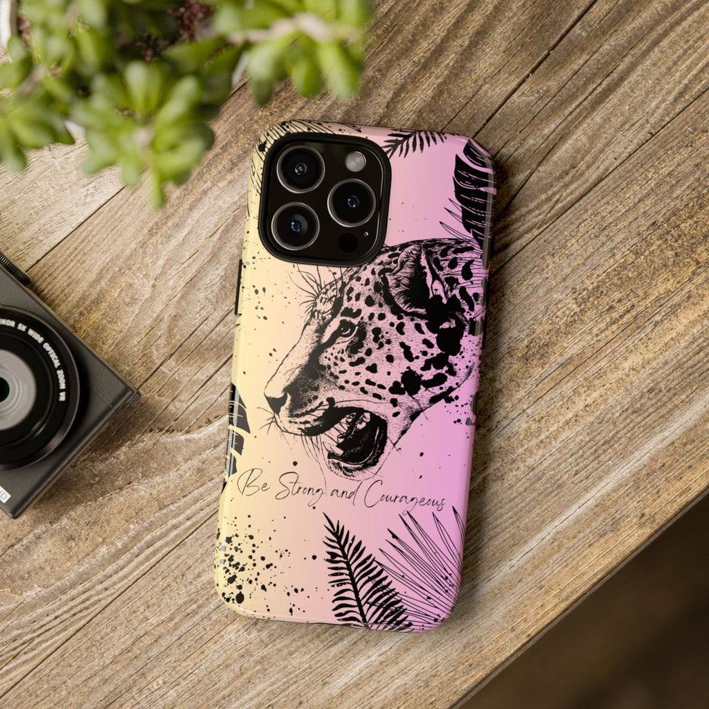 Be Strong and Courageous Tough Phone Case (Purple Hue)