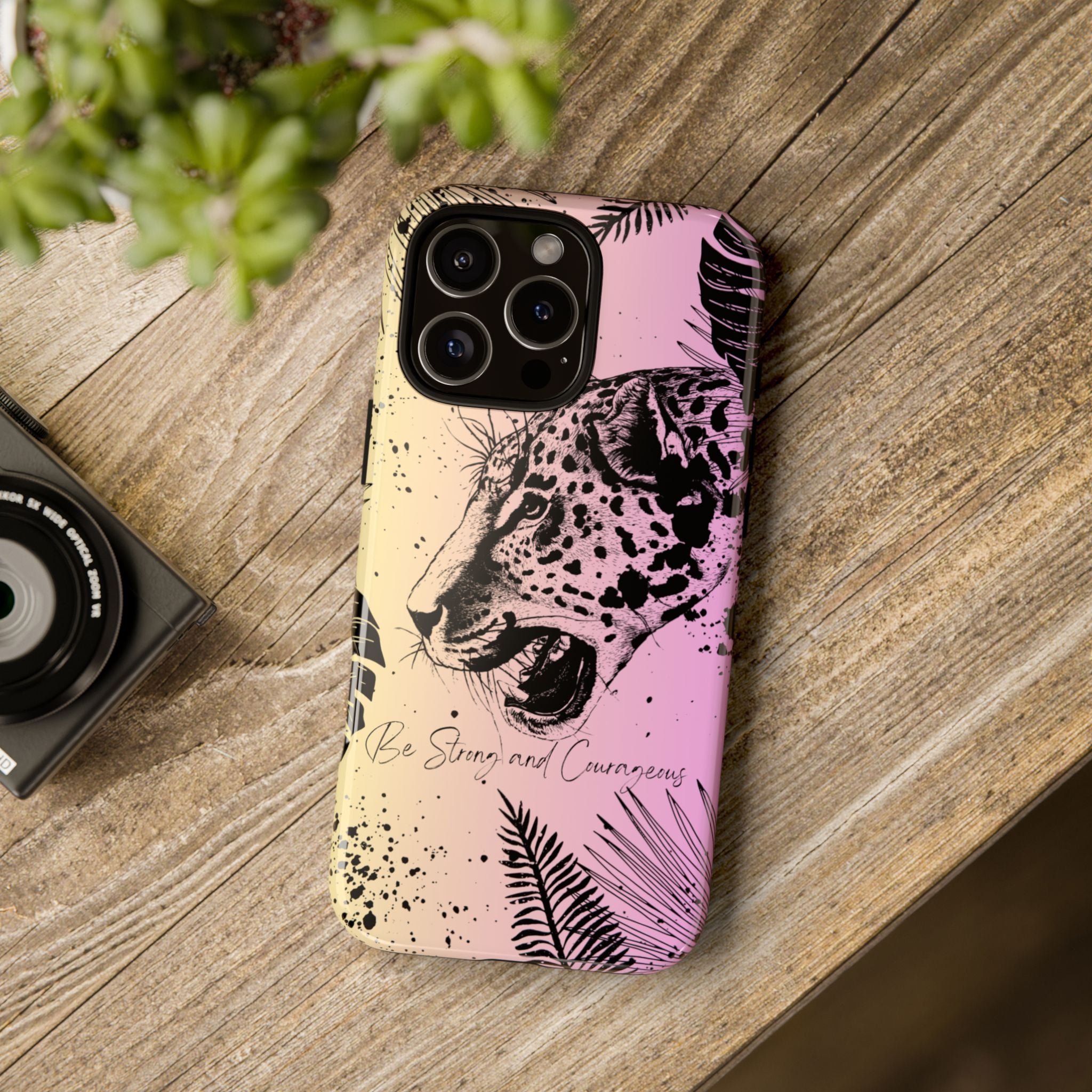 Be Strong and Courageous Tough Phone Case (Purple Hue)