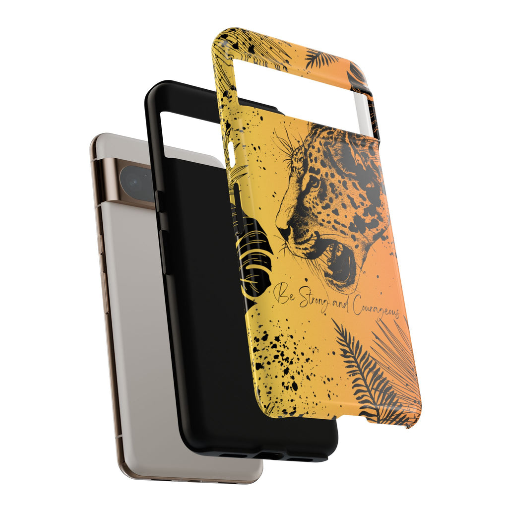 Be Strong and Courageous Tough Phone Case (Orange Hue)