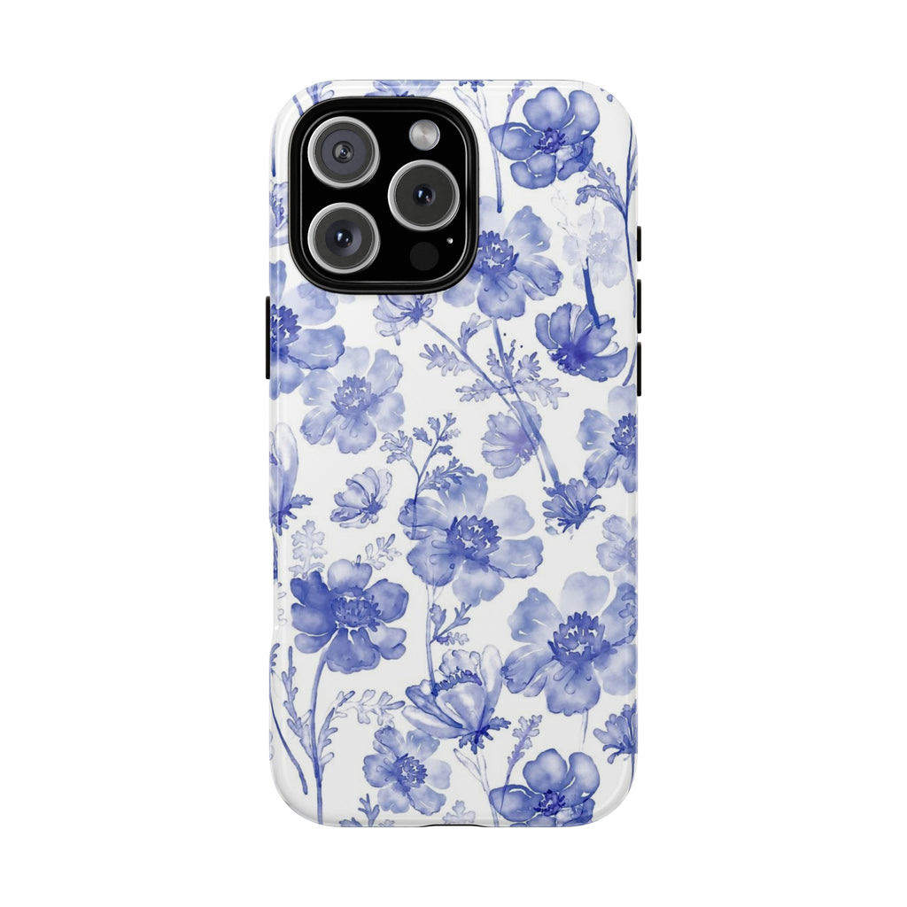 Blue Floral Tough Case