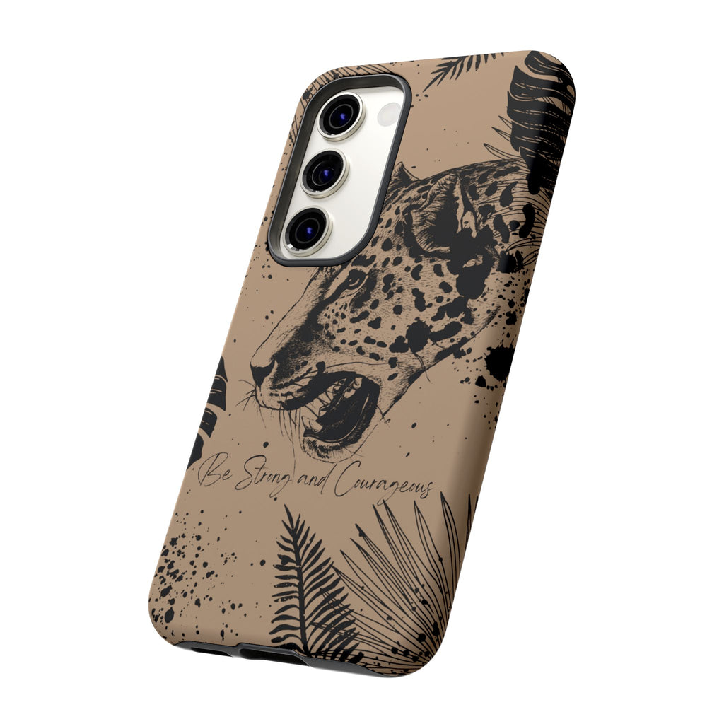 Be Strong and Courageous Tough Phone Case (Brown)