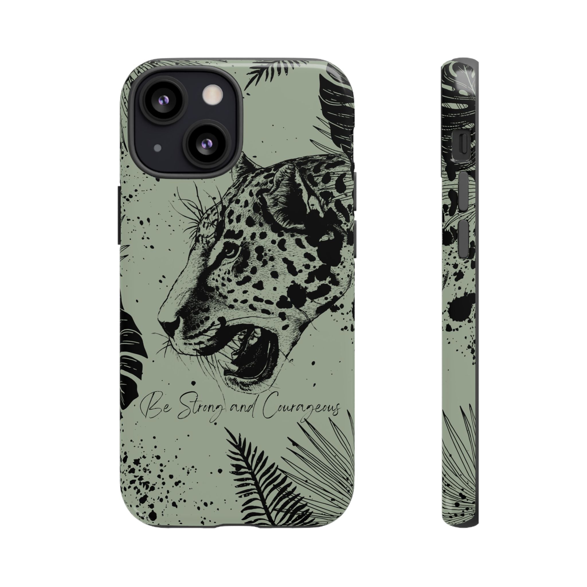 Be Strong and Courageous Tough Phone Case (Mint Green)