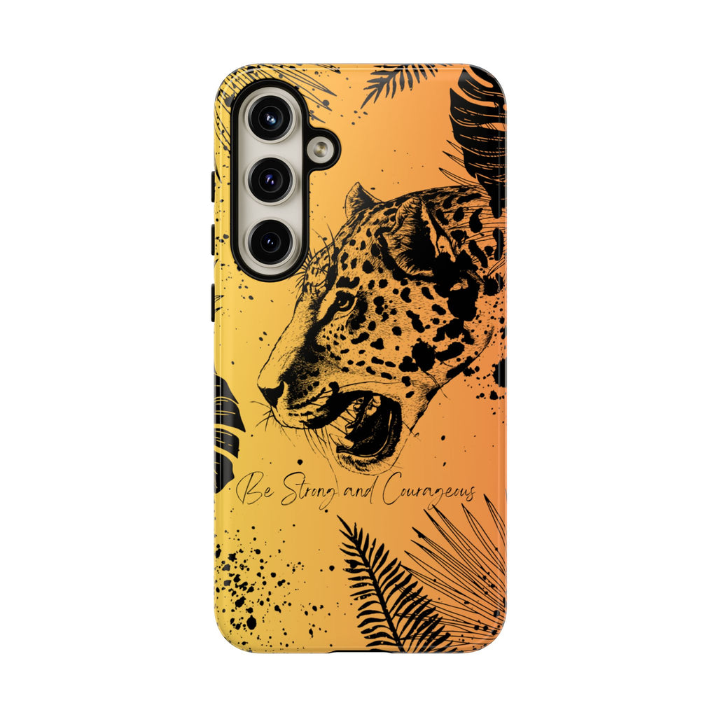 Be Strong and Courageous Tough Phone Case (Orange Hue)