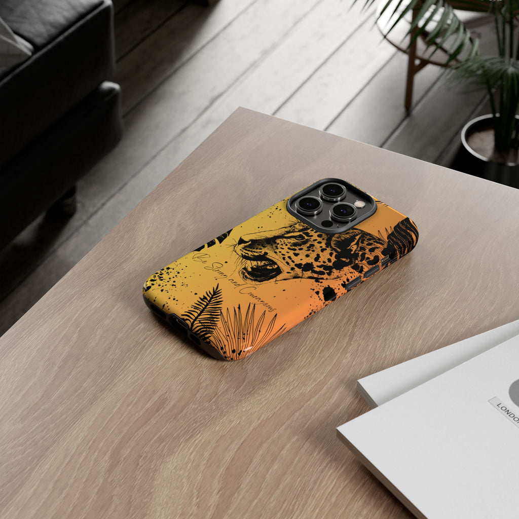Be Strong and Courageous Tough Phone Case (Orange Hue)