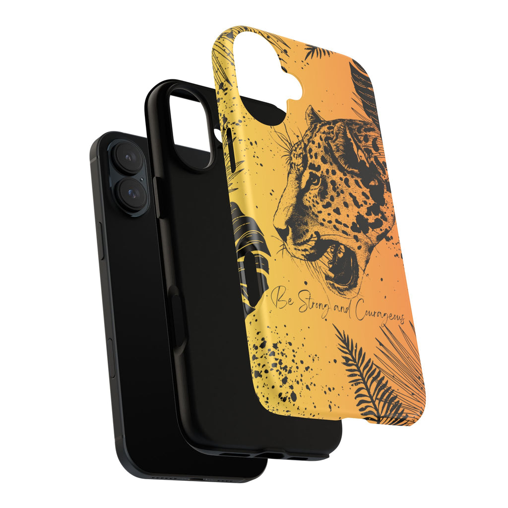 Be Strong and Courageous Tough Phone Case (Orange Hue)