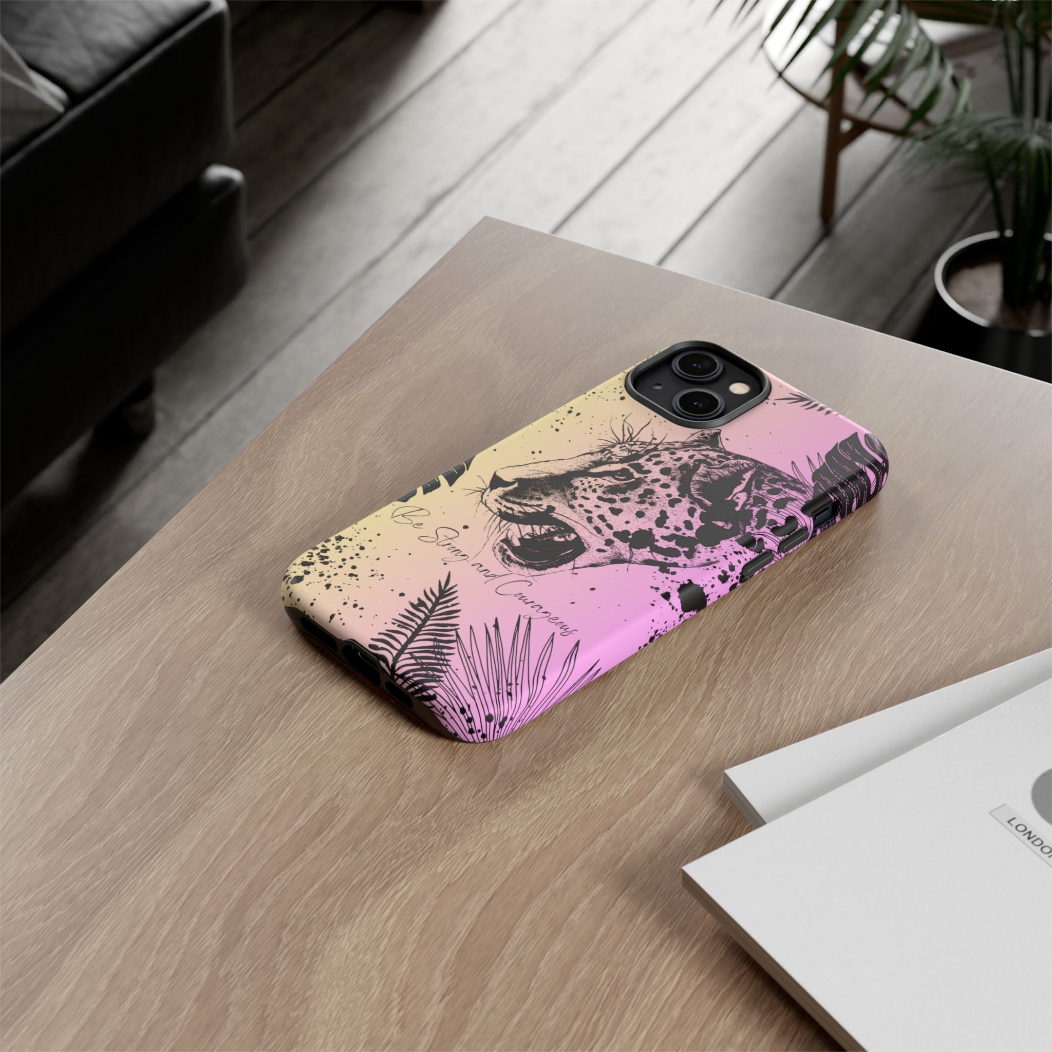 Be Strong and Courageous Tough Phone Case (Purple Hue)