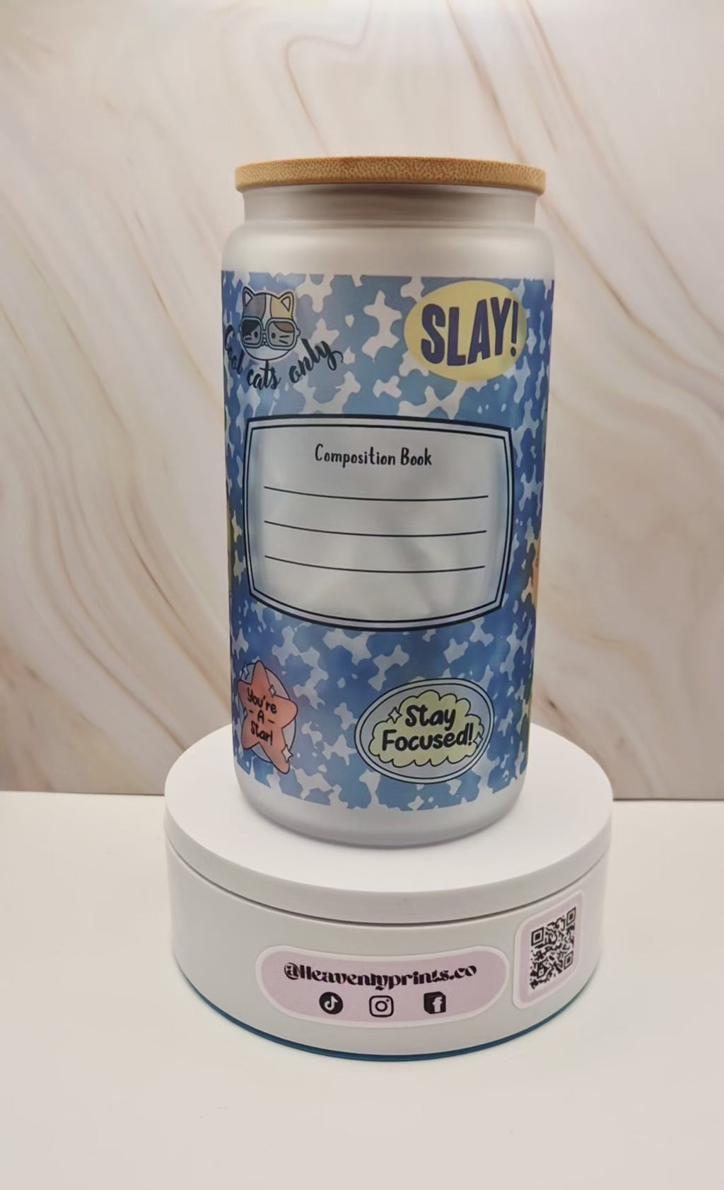 Blue Composition Tumbler