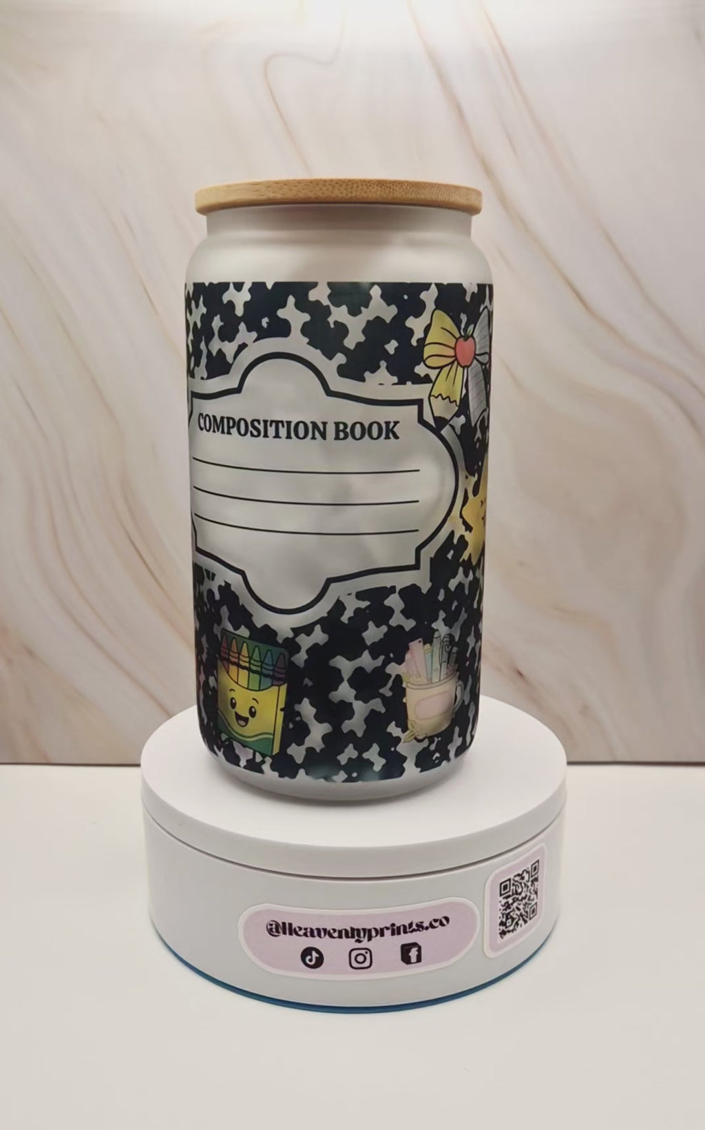 Black Composition Tumbler
