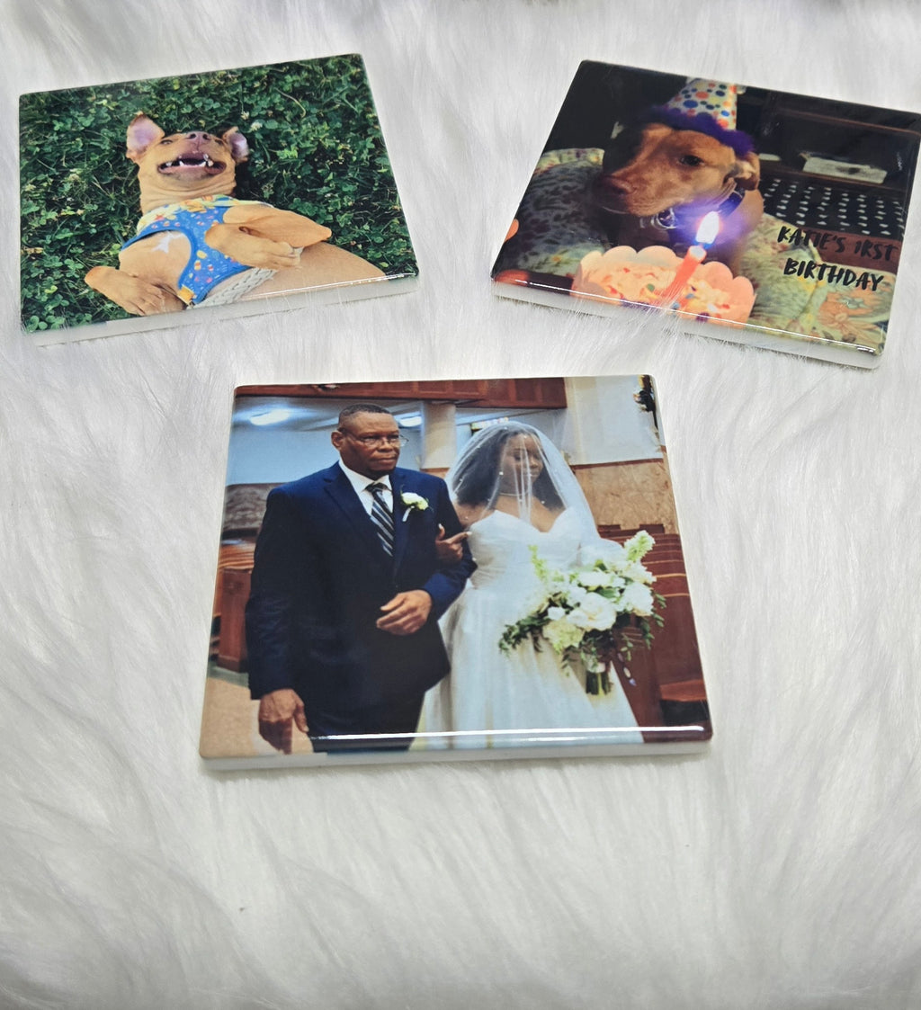 Custom Coasters 4x4 without image on side (Priced for 1 coaster)