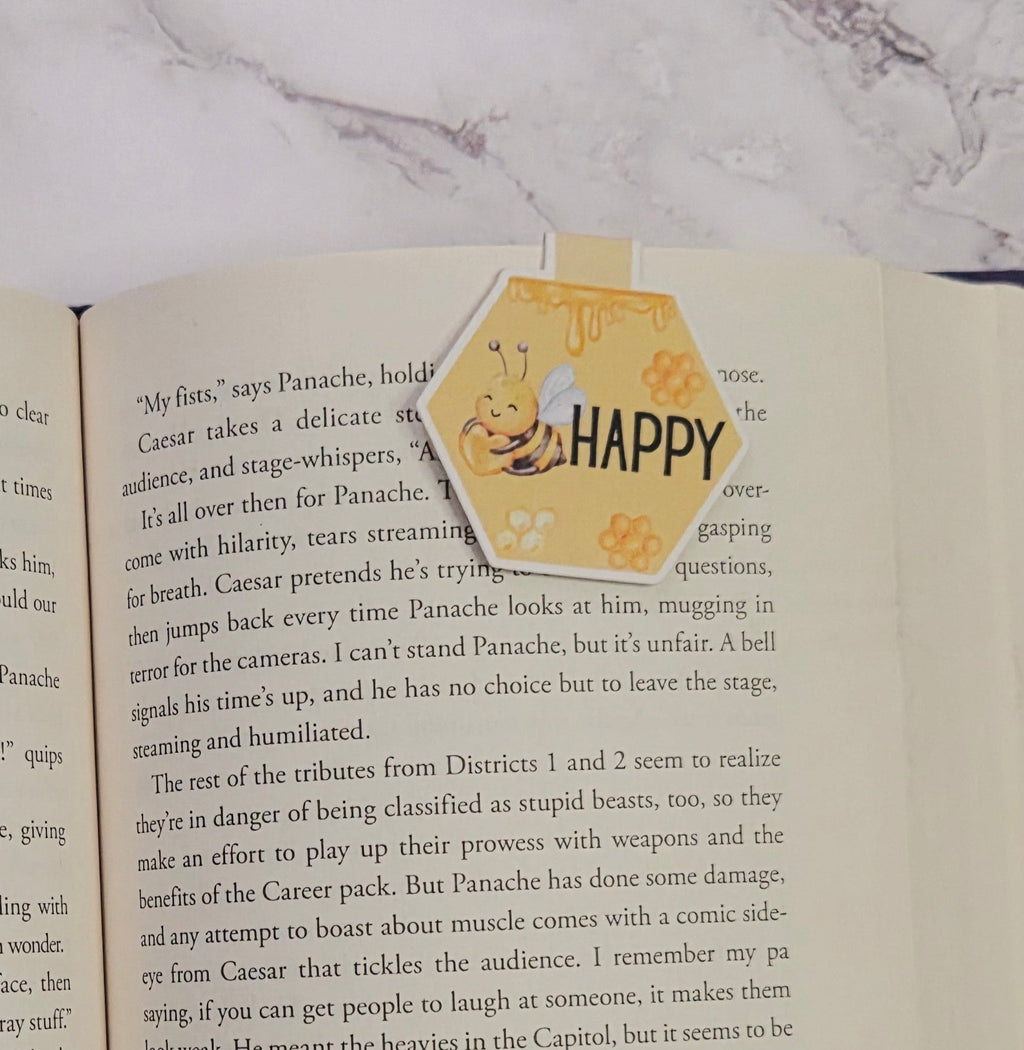 Bee Happy Magnetic Bookmark