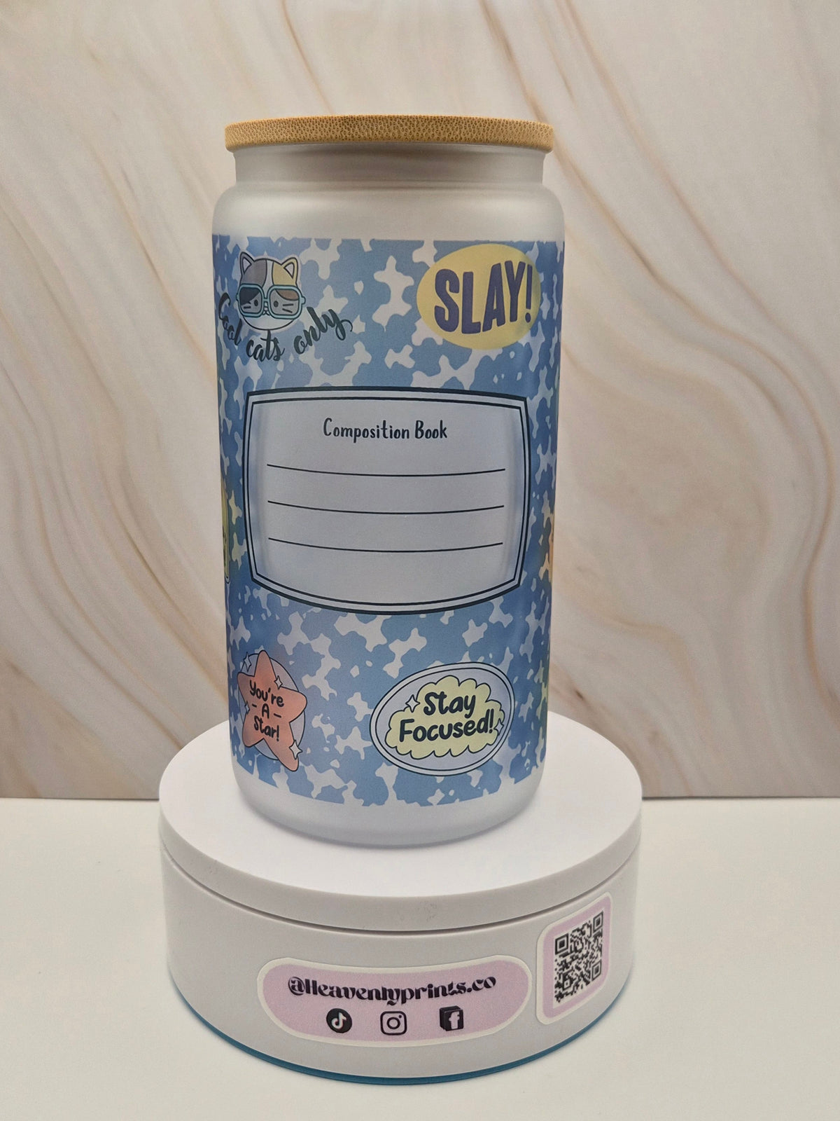 Blue Composition Tumbler
