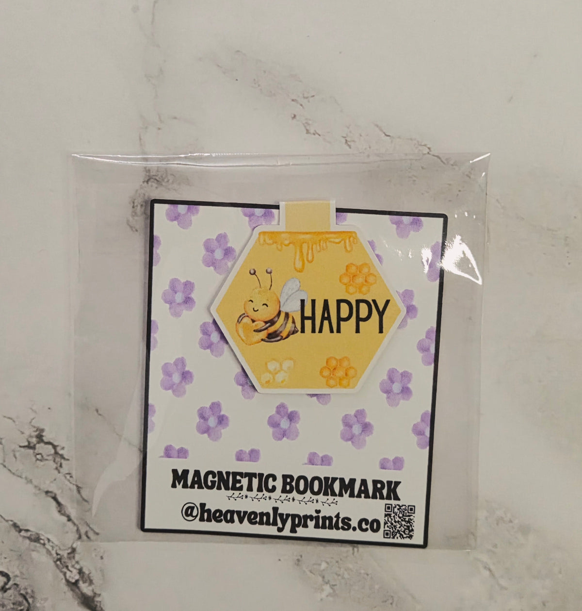 Bee Happy Magnetic Bookmark