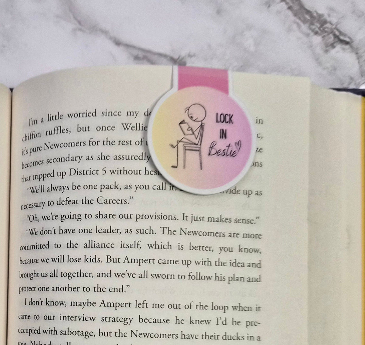 Lock In Bestie Magnetic Bookmark