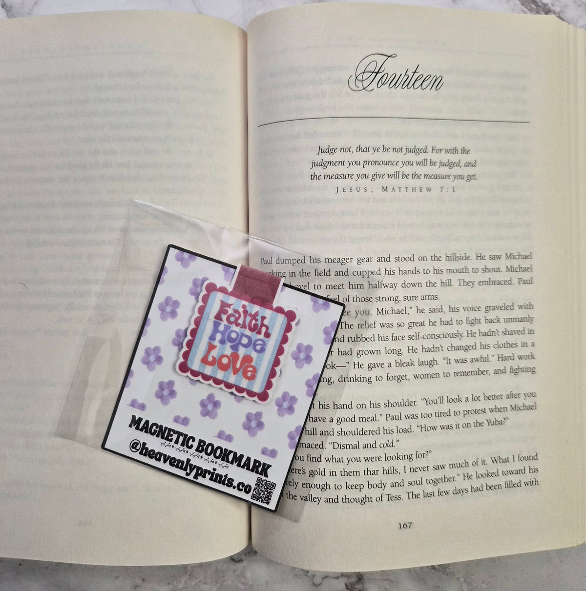 Faith Hope Love Magnetic Bookmark