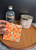 Checkered Fall Coaster 🍁🍂