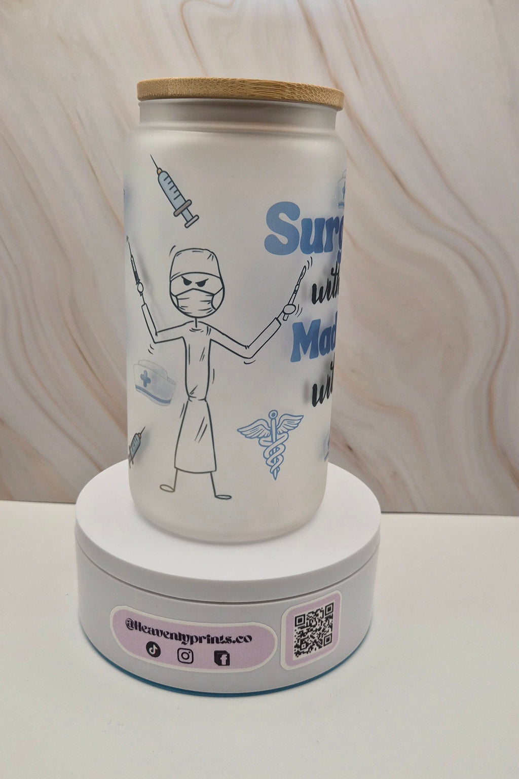 Surgeon With Coffee Tumbler