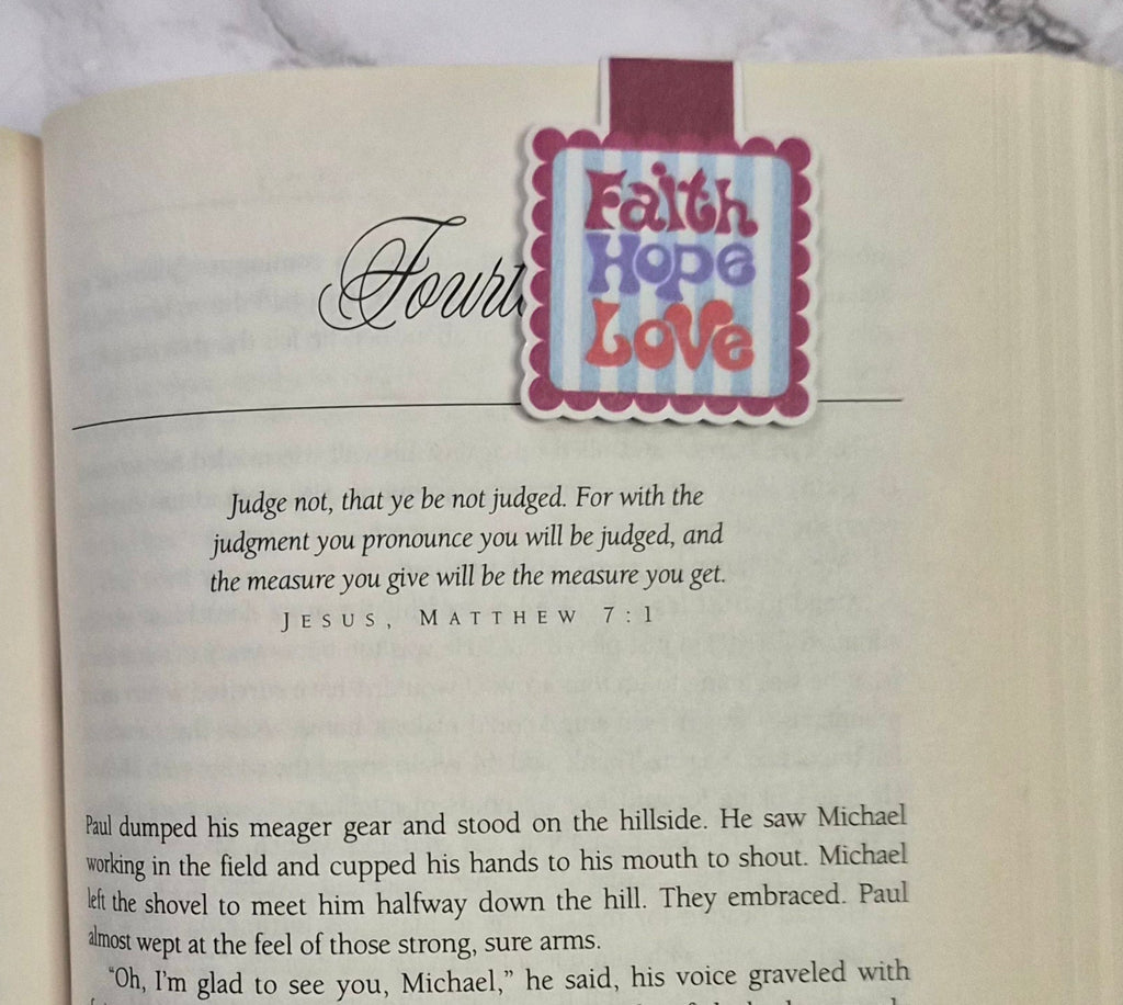 Faith Hope Love Magnetic Bookmark