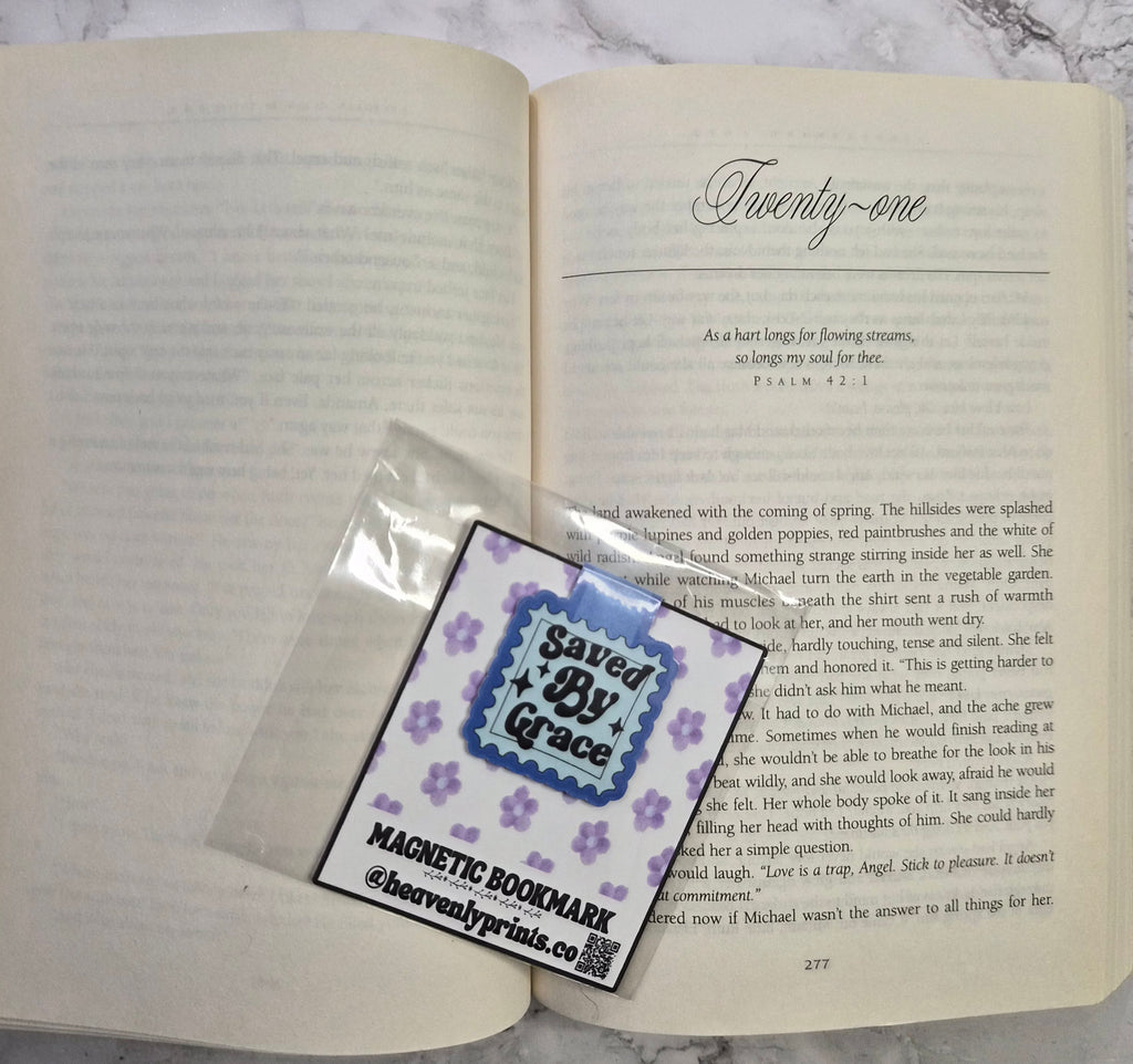 Saved By Grace Magnetic Bookmark