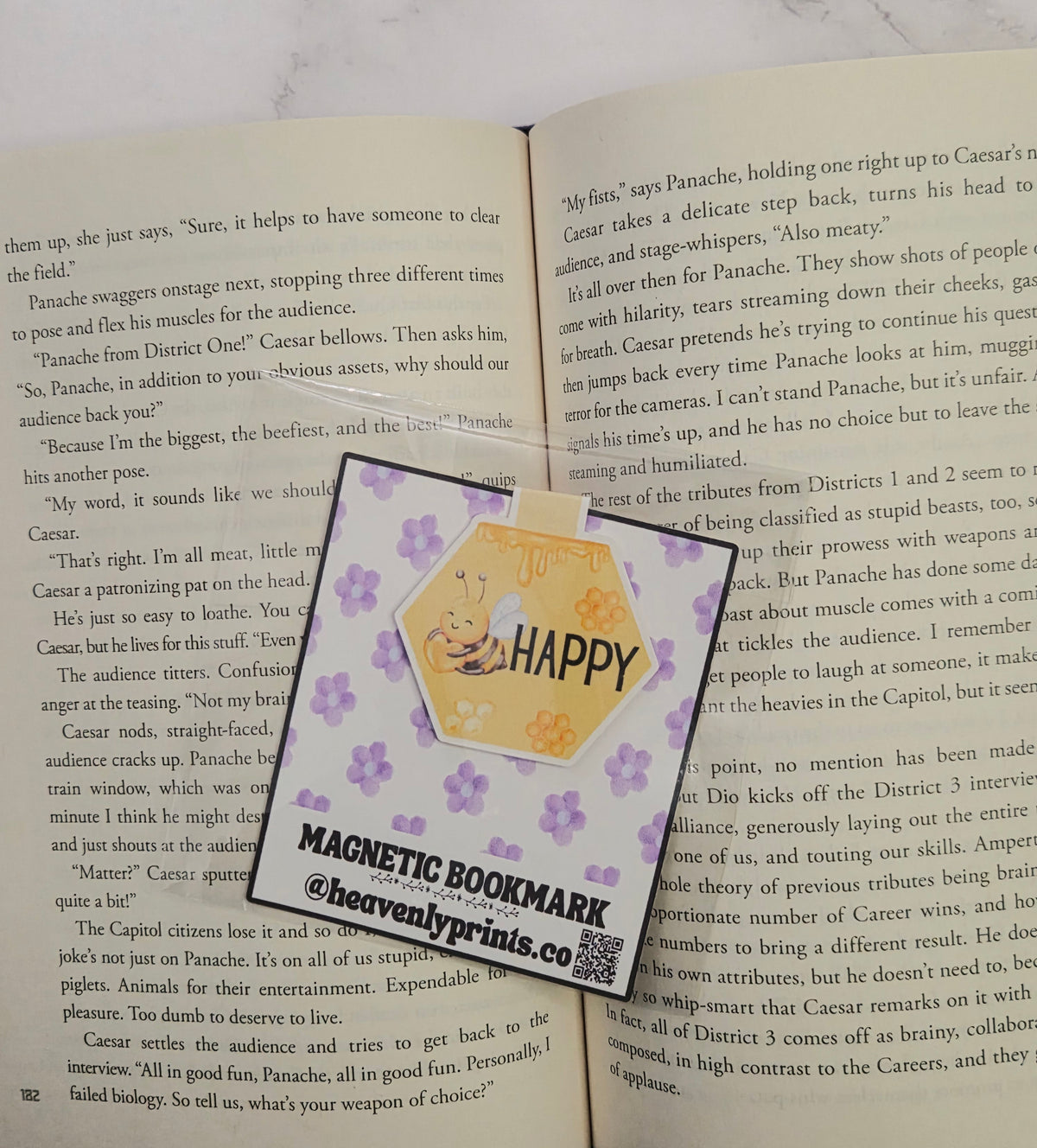 Bee Happy Magnetic Bookmark